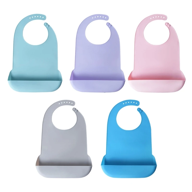 Waterproof Baby Bibs Silicone - Adults Waterproof Anti-oil Silicone Bib Elderly
