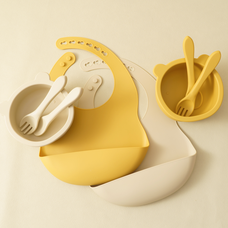 Waterproof Baby Bibs Silicone - Wholesale Silicone Children Tableware Baby Feeding