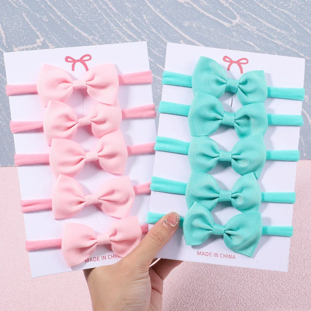5Pcs/Set Girls Solid Color Bow - огляд і ціна Baby Gear