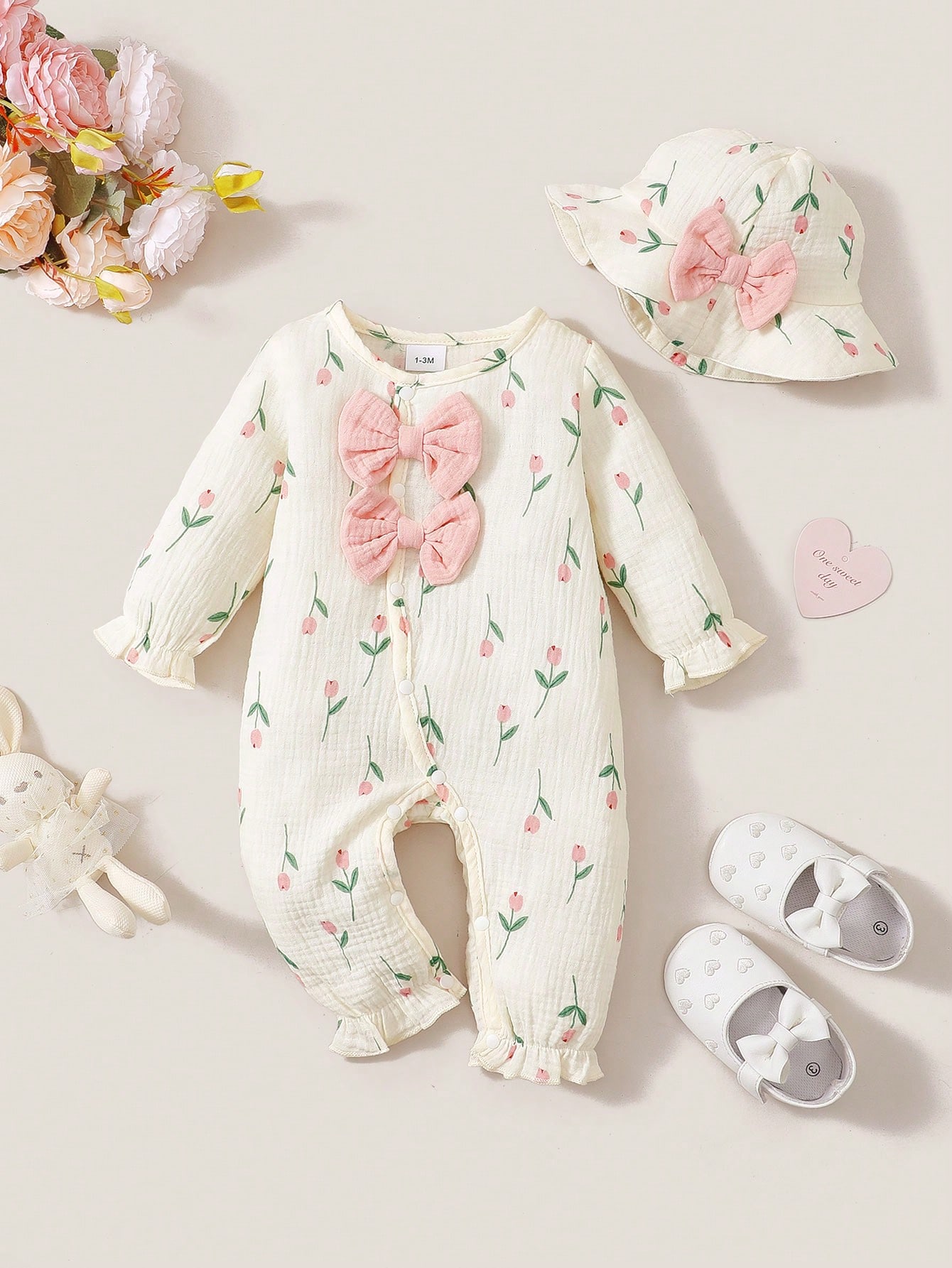 Baby Girl Spring and Autumn Lo - огляд і ціна Newborn Baby Girl Romper Floral