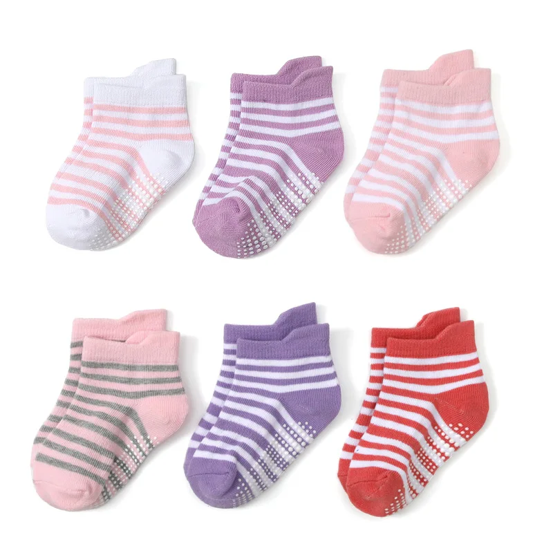6-Pack Baby Floor Socks  Strip - огляд і ціна Unisex Baby Socks Non Slip