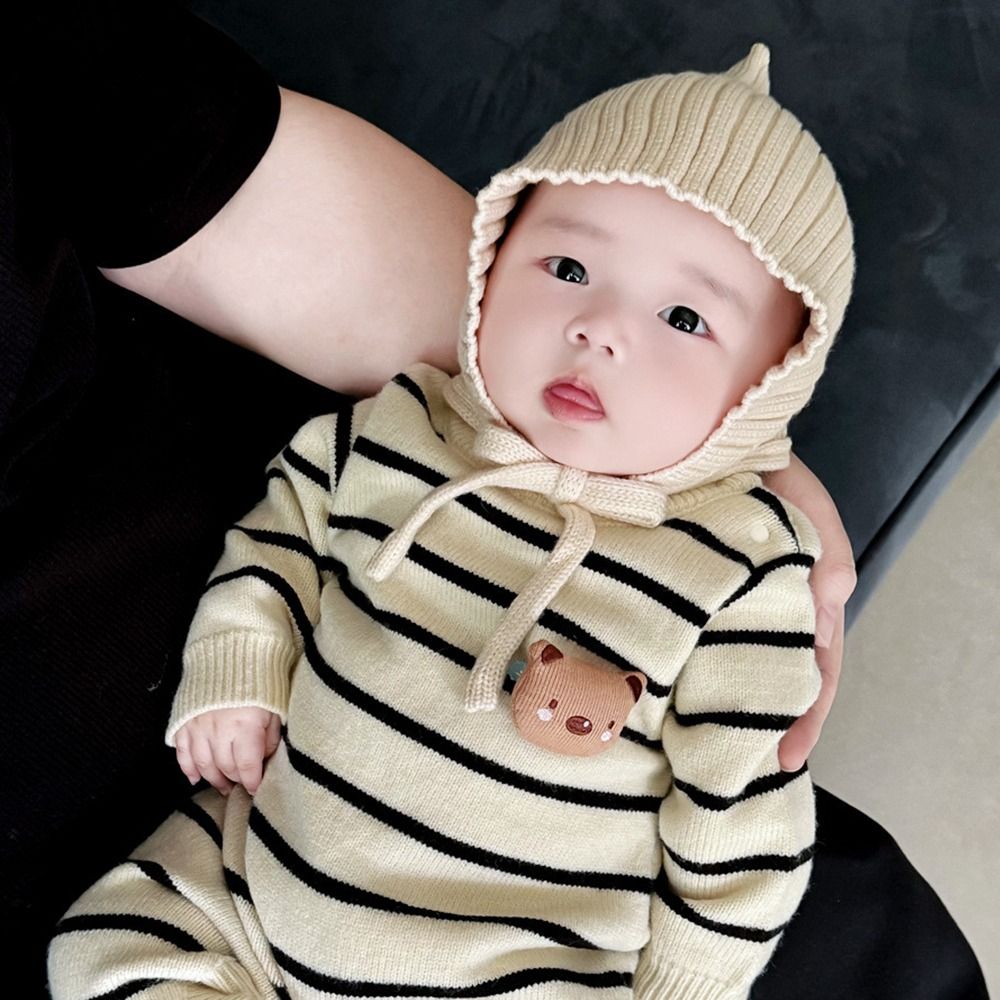 Cute Solid Color Baby Hat Wint - огляд і ціна Infant Beanie Hat With Ears