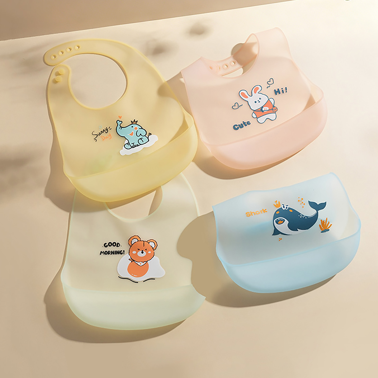 0-1Year Baby Silicone Bib Summ - огляд і ціна Waterproof Baby Bibs Silicone
