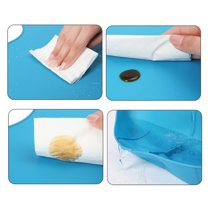 Adults Waterproof Anti-oil Sil - огляд і ціна Waterproof Baby Bibs Silicone