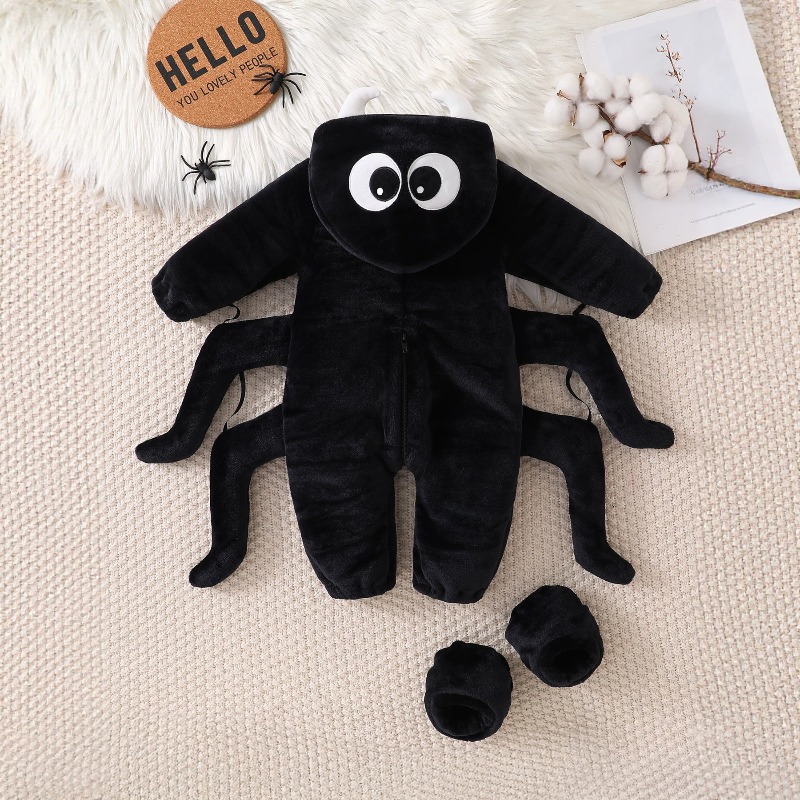 Newborn Baby Black Spider Romp - огляд і ціна Cotton Baby Onesies Zipper