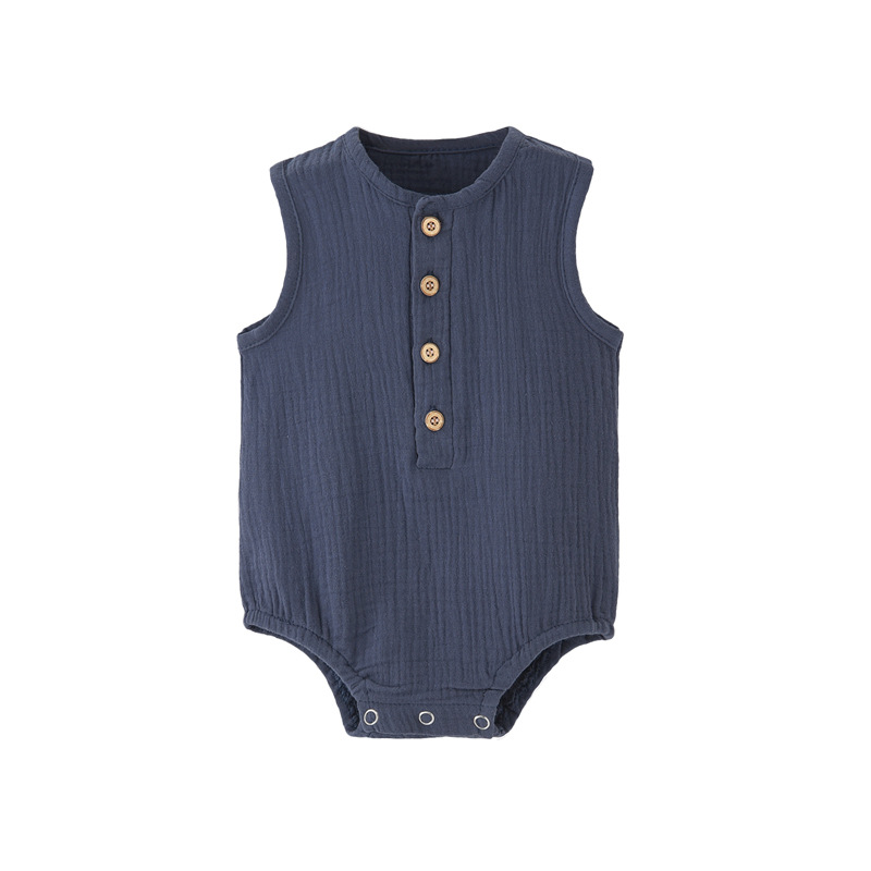 Summer Solid Newborn Baby 100% - огляд і ціна Baby Summer Linen Sleeveless Jumpsuit