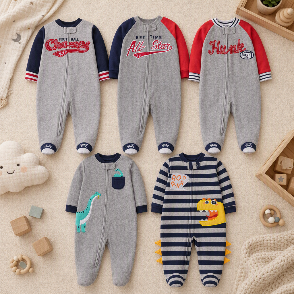 Infant Boys Double Sided Cotto - огляд і ціна Cotton Baby Onesies Zipper